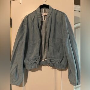 Zara Light Blue Jean Jacket